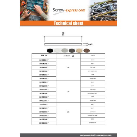 1 x Cover Cap Adhesive Diameter 9 Grey Light