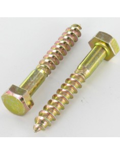 Coach Screws/Hexagonal Head Wood 10X50 Yellow Zinc