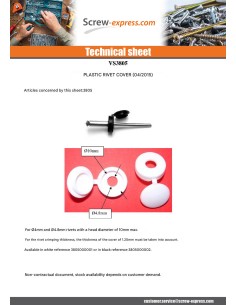 Cover Cap Rivet Plastique Blue 2