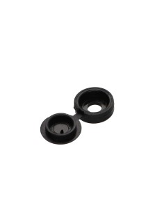 Cover Cap Rivet Black Polyethylene