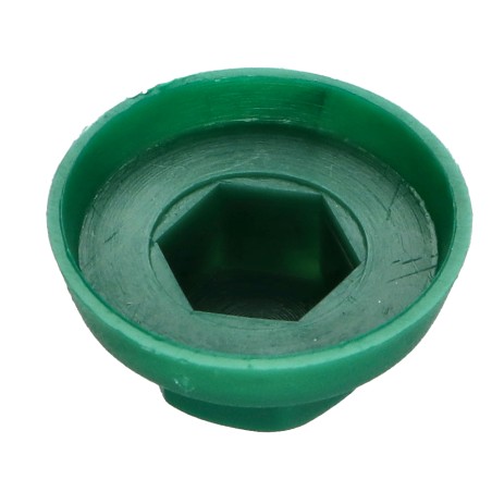 1 x Plastic cap Screw Diameter 6.3 Flat 10 RAL6028