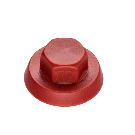 1 x Plastic cap Screw Diameter 6.3 Flatbed 10 Ral3009/Oxide Red