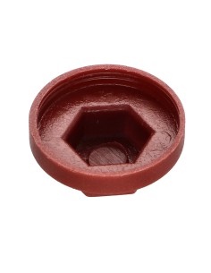 Plastic cap Screw Diameter 6.3 Flat 10 Ral8012/Red Brown 2