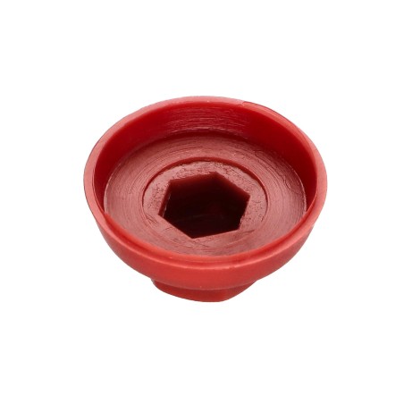 1 x Plastic cap Screw Diameter 6.3 Flatbed 10 Ral3009/Oxide Red