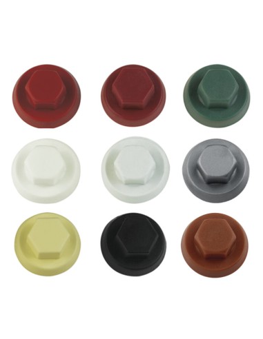 1 x Plastic cap Screw Diameter 6.3 Flat 10 RAL3003