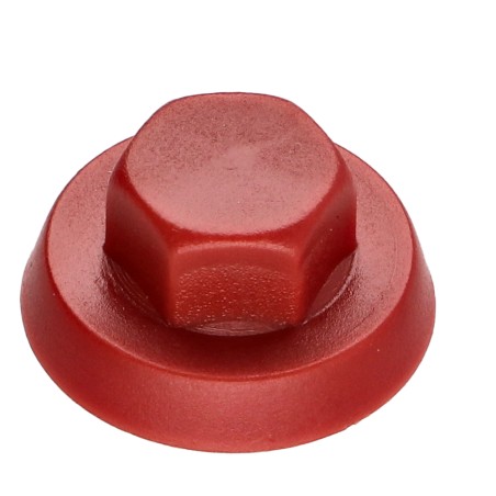 1 x Plastic cap Screw Diameter 4.8-5.5 Flat 8 Ral3009/Oxide Red