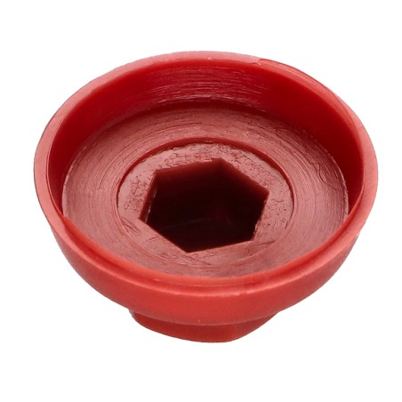 1 x Plastic cap Screw Diameter 4.8-5.5 Flat 8 Ral3009/Oxide Red
