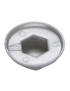 Plastic cap Screw Diameter 6.3 Flat 10 Ral9006/White... 2