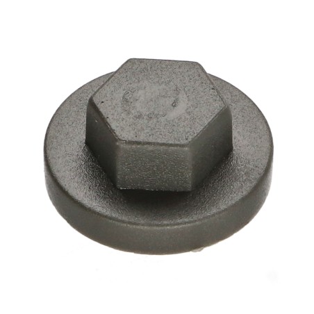 1 x Plastic cap Screw Diameter 6.3 Flat 10 Ral7022/Umber Grey