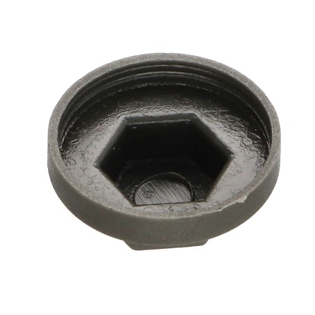 1 x Plastic cap Screw Diameter 6.3 Flatbed 10 Ral7022/Umber Grey