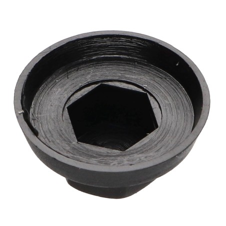 1 x CAP Polyethylene Screw Diameter 4.8-5.5 Flatbed 8 Ral9005/Jet Black