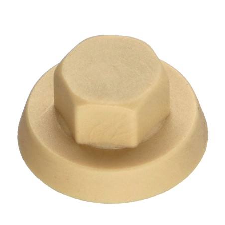 1 x Plastic cap Screw Diameter 6.3 Flat 10 Ral1001/Beige