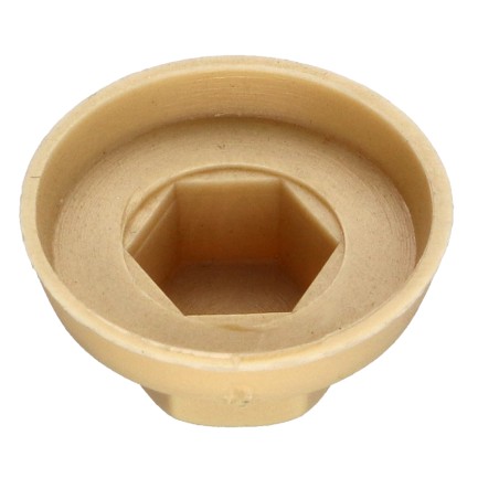 1 x Plastic cap Screw Diameter 6.3 Flat 10 Ral1001/Beige