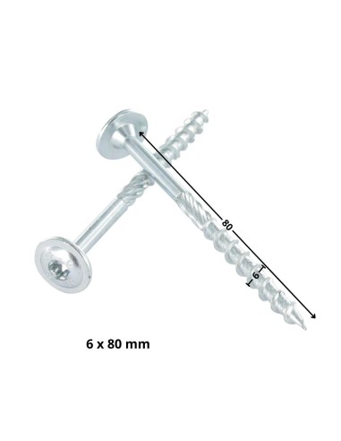 1 x Chipboard Screw Tekor Disc Head Screw T30...