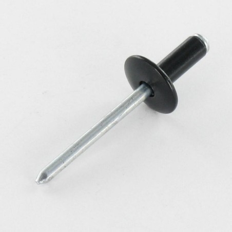 1 x Blind rivets Aluminium Stahlgewinde 4.8X35 Thickness Of Panel 25 For 30 Large Head Black