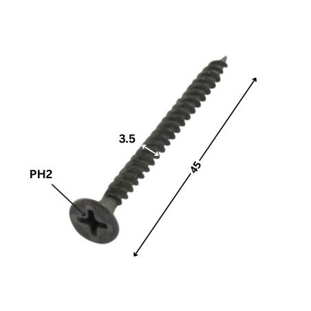 1 x Drywall Screw GFD Phosphated Plain 3.5X45
