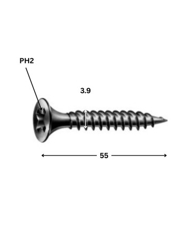 1 x Drywall Screw Spax Phillips 2 3.9X55...