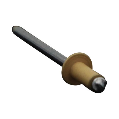 1 x Rivet Steel/ steel Zinc Plated Flat Head 4X8 Ral1001/Beige 50% BRI