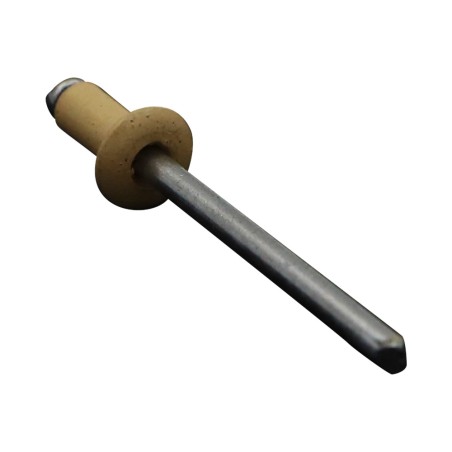 1 x Rivet Steel/ steel Zinc Plated Flat Head 4X8 Ral1001/Beige 50% BRI