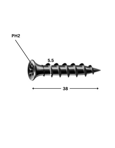 1 x Drywall Screw Spax Phillips 2 5.5X38...