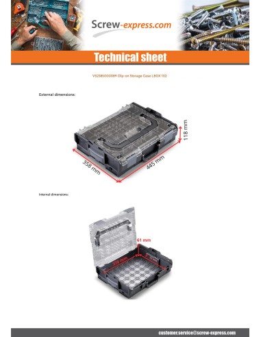 1 x CASE STORAGE CLIPSABLE LBOX 102