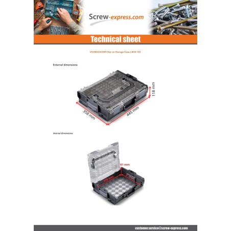1 x CASE STORAGE CLIPSABLE LBOX 102