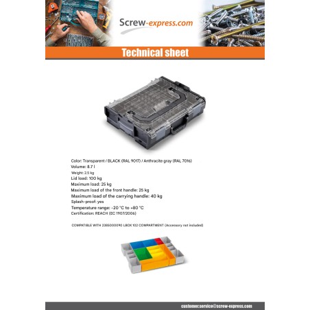 1 x CASE STORAGE CLIPSABLE LBOX 102