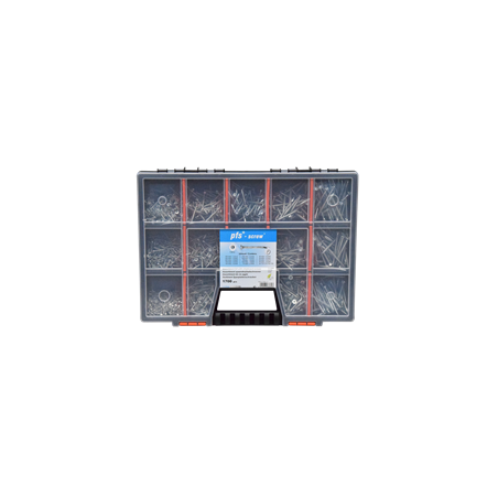 1 x Set of 1700 Chipboard Screw Countersunk Head Torx cut Type 17 Drilling Point Zinc Plated