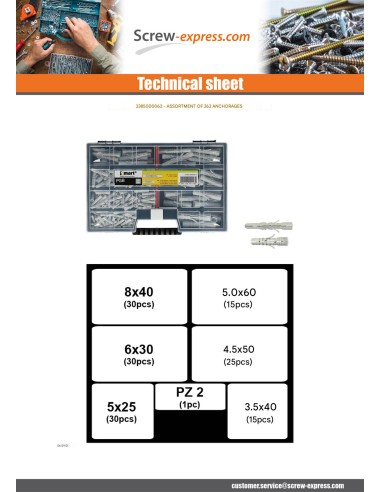 1 x Set of 262 Plug UNIVERSAL