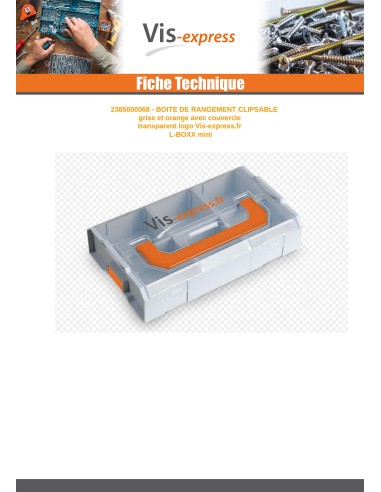 1 x CASE STORAGE CLIPSABLE L-BOXX MINI