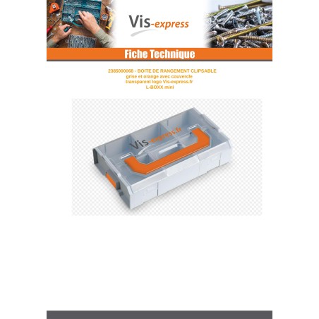 1 x CASE STORAGE CLIPSABLE L-BOXX MINI