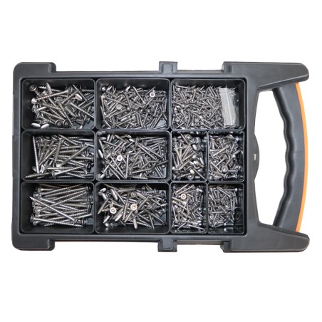 1 x Set of 1200 Chipboard Screw Tekor Countersunk Head With Serration Torx Stainless Steel A2