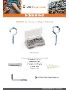 Set of 130 Screw And Plug plasterboard 2