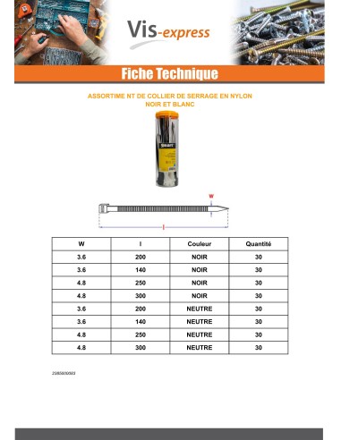 1 x Set of 240 Hose clamp Nylon
