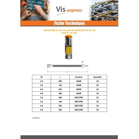 1 x Set of 240 Hose clamp Nylon