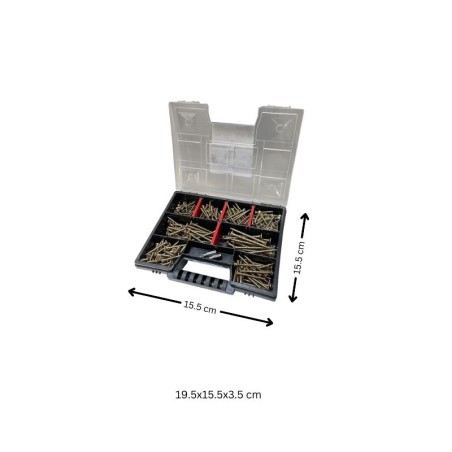 1 x Set of 280 Chipboard Screw Countersunk Head Torx cut Type 17 Drilling Point Yellow Zinc