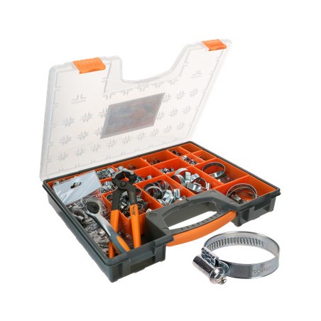 1 x Set of 345 Hose clamp Of Tightening Plain W1Zinc Plated