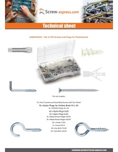 Set of 295 Screw And Plug plasterboard 2