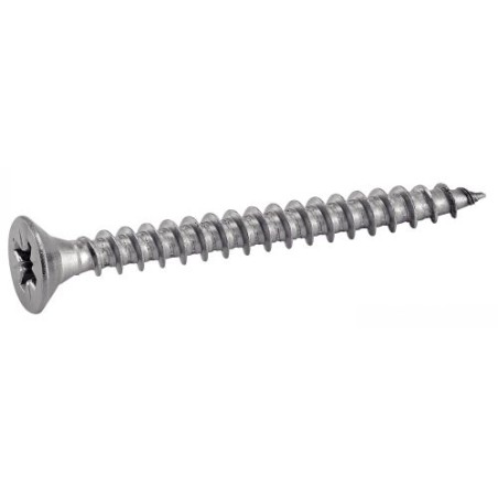1 x Set of 1664 Chipboard Screw Countersunk Head Pozi + Bit Stainless Steel A4