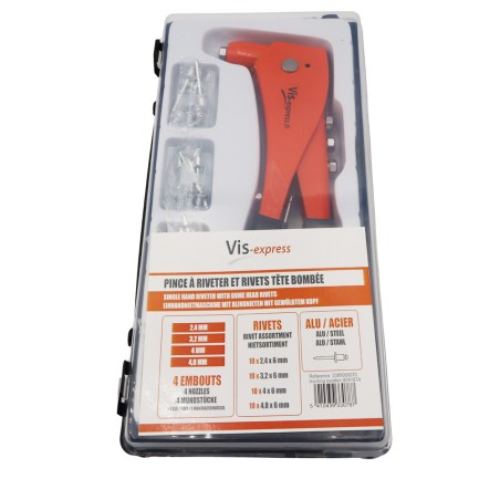 1 x Set of riveting pliers With Rivets