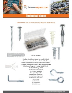 Set of 455 Screw And Plug plasterboard 2