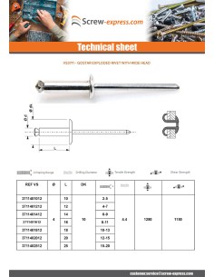 Peel Rivet GOSTAR Aluminum Steel Rod 4X10 Black 2