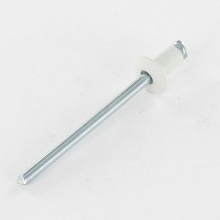 1 x Blind rivets Aluminium Stahlgewinde 4.8X14 Thickness Of Panel 7 to 9 Flat Head White
