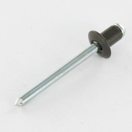 1 x Blind rivets Aluminium Stahlgewinde 4.8X6 Flat Head Ral8014/Sepia Brown