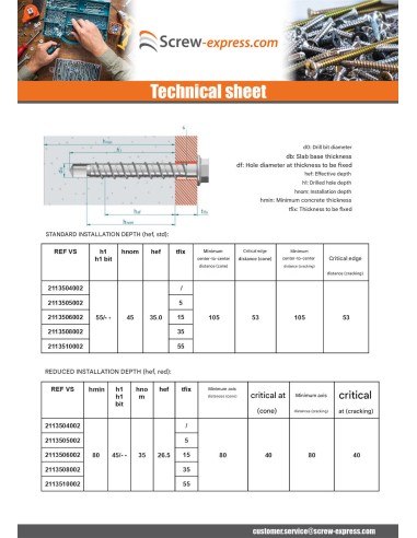 1 x Screw For Concrete Hexagonal Head Flange T8...