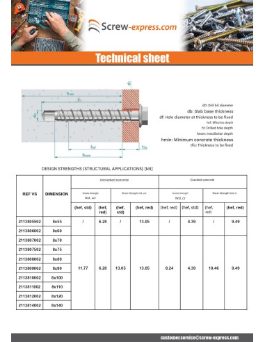 1 x Screw For Concrete Hexagonal Head Flange...