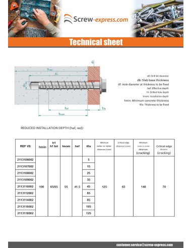 1 x Screw For Concrete Hexagonal Head Flange...
