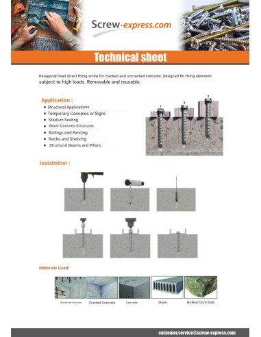 1 x Screw For Concrete Hexagonal Head Flange...