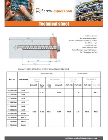 1 x Screw For Concrete Hexagonal Head Flange...