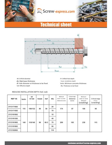1 x Screw For Concrete Hexagonal Head Flange...
